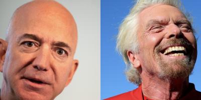 جيف بيزوس يهنئ منافسه ريتشارد برانسون على رحلته الأولى إلى الفضاء.. ويستعد لأول انطلاقة الأسبوع المقبل