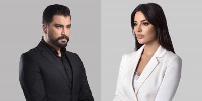 نادين نسيب نجيم ومعتصم النهار في كواليس