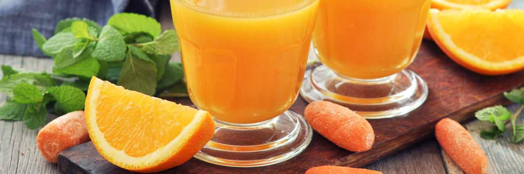 فوائد عصير الجزر والبرتقال