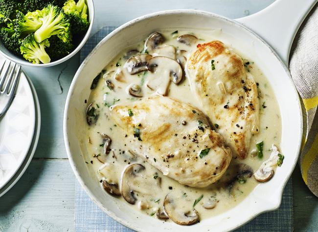 ستيك الدجاج بالكريمة