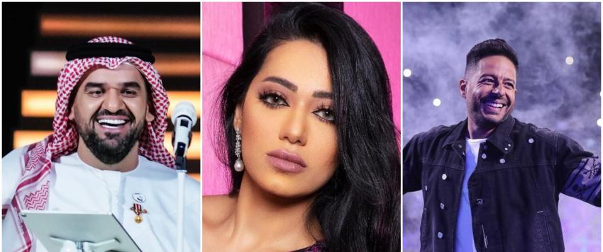 حسين الجسمي ورحمة رياض ومحمد حماقي