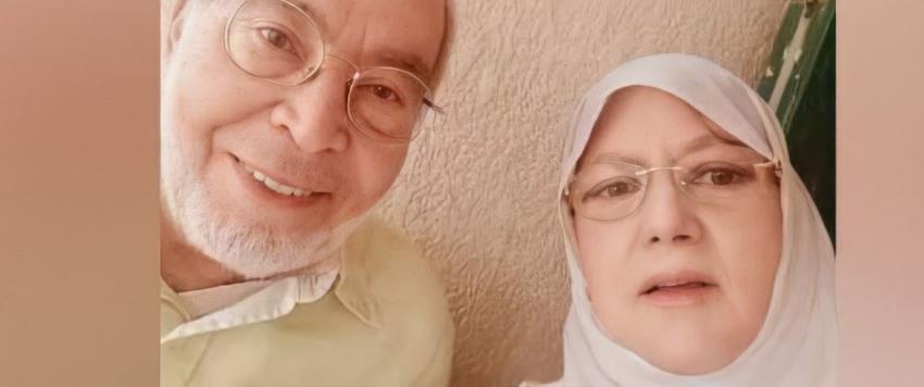 شمس البارودي وزوجها